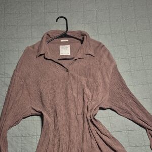Abercrombie & Fitch Dusty Pink Button Down Shirt